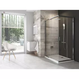   Ravak Sarok zuhanykabin egyedi méretben  BLRV2K+BLRV2K 87,5x87,5 cm, m.190 cm krómhatású+transparent