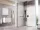 Ravak Walk-In Wall Szett 80, zuhanykabin fekete+transparent