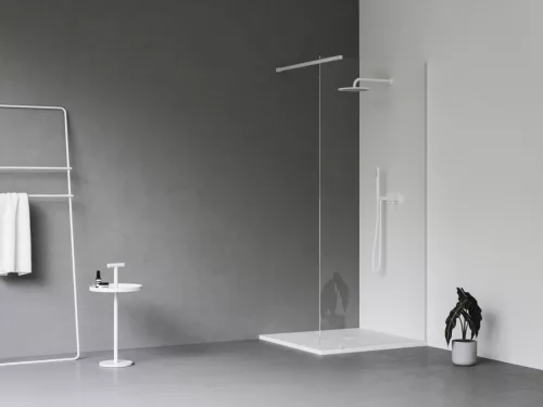 Ravak Walk-In Wall Szett 80, zuhanykabin matt fehér+transparent