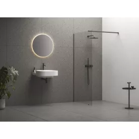   Walk-In Wall Szett 80, zuhanykabin metallic graphite+transparent