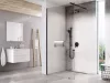 Ravak Walk-In Wall Szett 90, zuhanykabin fekete+transparent