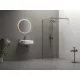 Walk-In Wall Szett 90, zuhanykabin metallic graphite+transparent