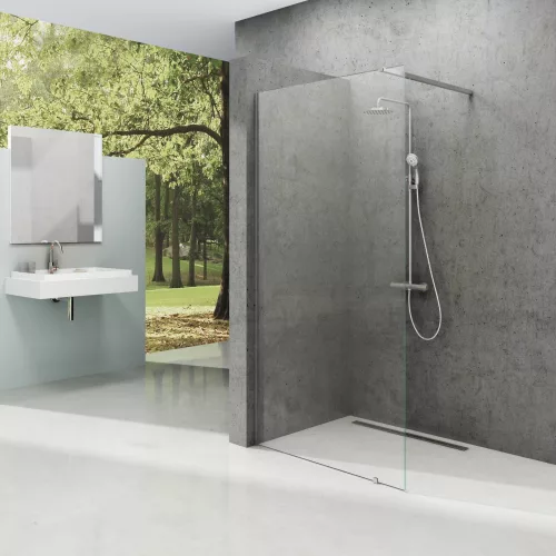 Ravak Walk-In Wall Szett 110, zuhanykabin krómhatású+transparent