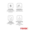 Ravak Walk-In Air Wall 120 zuhanykabin krómhatású+transparent