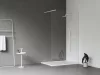 Ravak Walk-In Wall Szett 120, zuhanykabin matt fehér+transparent