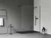 Ravak Walk-In Wall Szett 160, zuhanykabin fekete+transparent