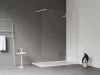 Ravak Walk-In Wall Szett 160, zuhanykabin matt fehér+transparent