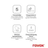 Ravak Walk-In Wall Szett 160, zuhanykabin matt fehér+transparent