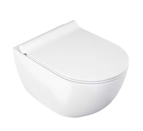 Ravak Uni Chrome RimOff fali WC, ülökével, fehér