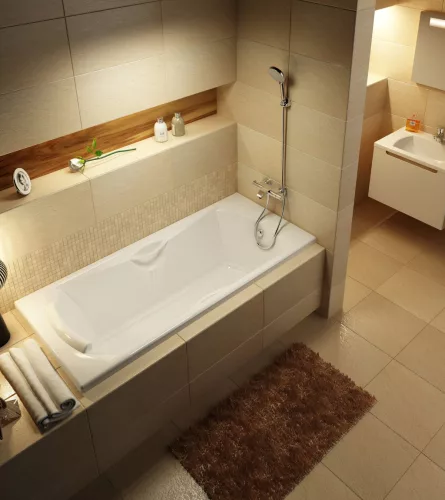 Ravak Termosztátos fali kádcsaptelep - lapos TE 082.00CR, króm