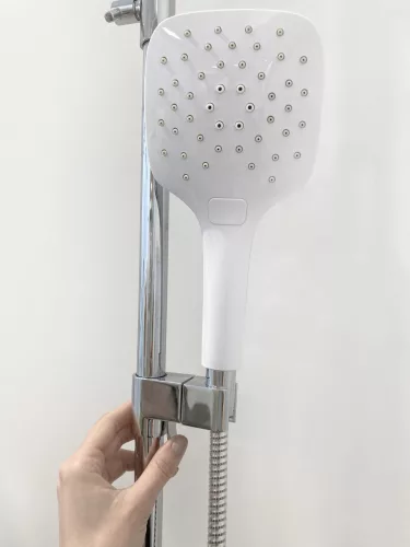 Ravak Termo 300 zuhanyoszlop termosztátos csapteleppel TE 093.00CR/WH, króm/fehér