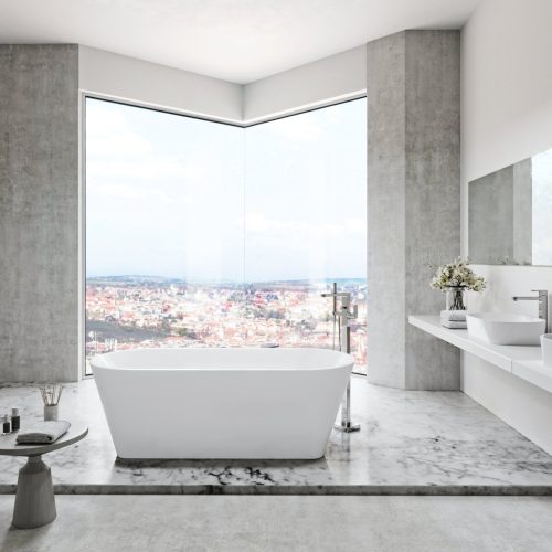 Ravak Chrome padlón álló csaptelep zuhanyszettel (R-box-szal), króm CR 080.00CR