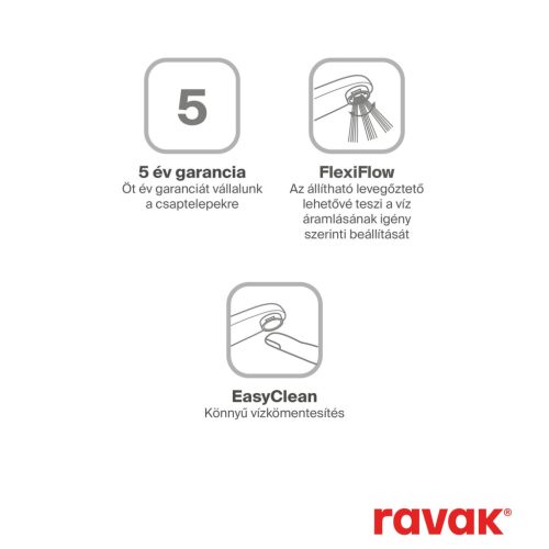 Ravak Puri kádcsaptelep 150 mm PU 022.00CR, króm