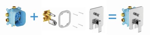 Ravak Flat falba süllyesztett csaptelep váltóval FL 065.00CR, króm (KIZÁRÓLAG R-box Varival)