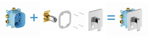 Ravak Flat falba süllyesztett csaptelep váltó nélkül FL 066.00CR, króm (KIZÁRÓLAG R-box Varival)