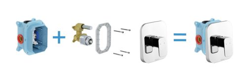 Ravak 10° Free falba süllyesztett csaptelep váltó nélkül TD F 066.00CR, króm, R-boxhoz