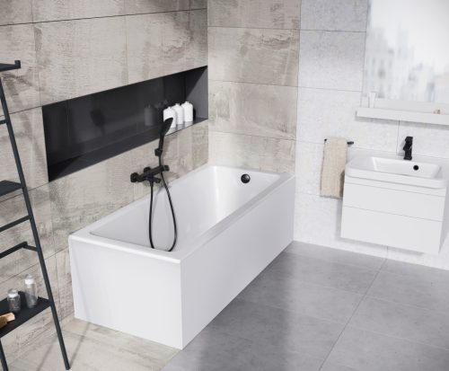 Ravak 10° Free kádcsaptelep, 150 mm TD F 022.20BLM, matt fekete