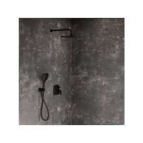   Ravak 10° Free fekete falba süllyesztett csaptelep váltóval TD F 065.20BLM, matt fekete, R-boxhoz