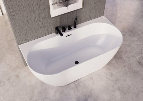 Ravak Flat kádperem csaptelep szett FL 026.20BLM, matt fekete