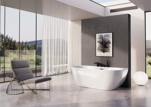 Ravak Flat kádperem csaptelep szett FL 026.20BLM, matt fekete