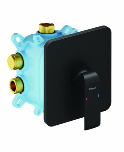 Ravak Flat falba süllyesztett csaptelep váltó nélkül FL 066.20BLM, matt fekete (KIZÁRÓLAG R-box Varival)