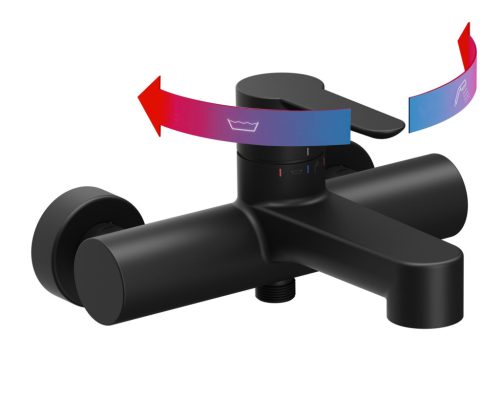 Ravak Puri kádcsaptelep 150 mm PU 022.20BLM, matt fekete