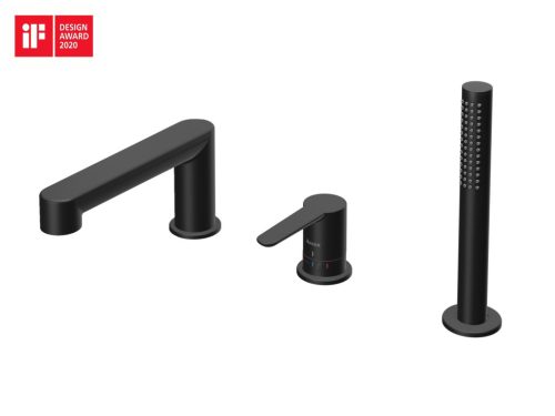 Ravak Puri kádperem csaptelep szett PU 026.20BLM, matt fekete