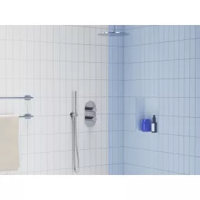   Ravak Espirit falba süllyesztett termosztátos csaptelep, kétutas, beslő egység nélkül ES 063.00CR.O2.RB07C, króm