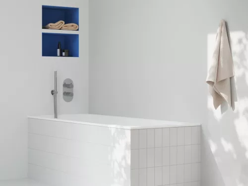 Ravak Espirit falba süllyesztett termosztátos csaptelep, kétutas, beslő egység nélkül ES 063.00CR.O2.RB07C, króm