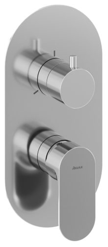 Ravak Eleganta falba süllyesztett csaptelep, háromutas, belső egység nélkül EL 068.00CR.O3.RB07F, Chrome