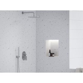   Ravak Eleganta falba süllyesztet csaptelep, automatikus, kétutas, belső egységgel EL 061.00CR.O2, Chrome