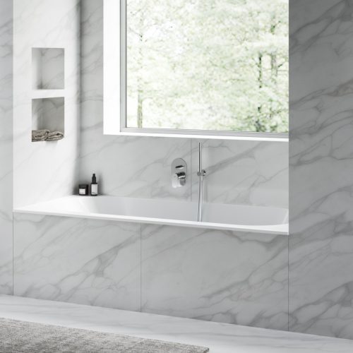 Ravak Eleganta falba süllyesztet csaptelep, automatikus, kétutas, belső egységgel EL 061.00CR.O2, Chrome