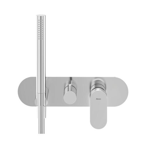 Ravak Eleganta falba süllyesztett csaptelep szettel, kétutas, belső egység nélkül EL 065.00CR.O2.RB07D.+S, Chrome