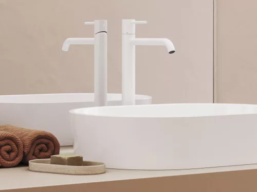 Ravak Espirit álló mosdócsaptelep 340 mm leeresztő nélkül ES 015.10WV, White Velvet