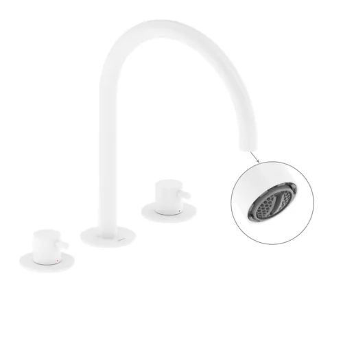 Ravak Espirit álló mosdócsaptelep, 3 furatos 270 mm leeresztő nélkül ES 018.10WV, White Velvet