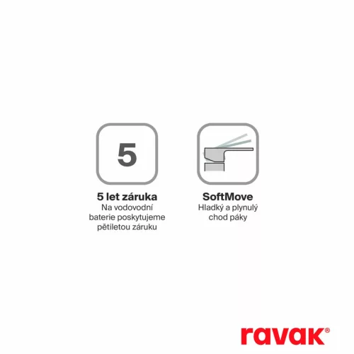 Ravak Espirit fali zuhanycsaptelep szett nélkül ES 032.10WV, White Velvet