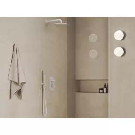   Ravak Espirit falba süllyesztett termosztátos csaptelep, kétutas, beslő egység nélkül ES 063.10WV.O2.RB07C, White Velvet