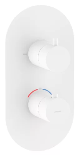 Ravak Espirit falba süllyesztett termosztátos csaptelep, kétutas, beslő egység nélkül ES 063.10WV.O2.RB07C, White Velvet