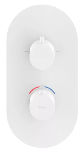 Ravak Espirit falba süllyesztett termosztátos csaptelep, kétutas, beslő egység nélkül ES 063.10WV.O2.RB07C, White Velvet