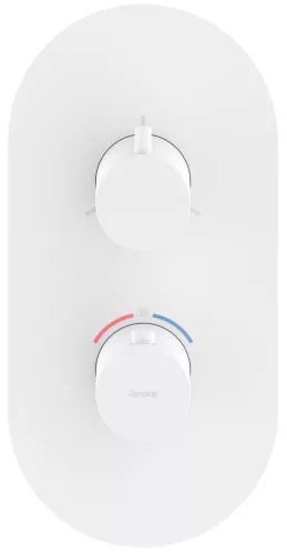 Ravak Espirit termosztátos falba süllyesztett csaptelep, háromutas, belső egység nélkül ES 067.10WV.O3.RB07C, White Velvet