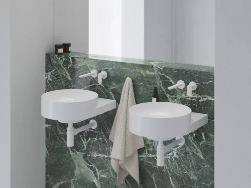 Ravak Eleganta falba süllyesztett mosdócsaptelep belső egység nélkül EL 019.10WV.O1.RB07B, White Velvet