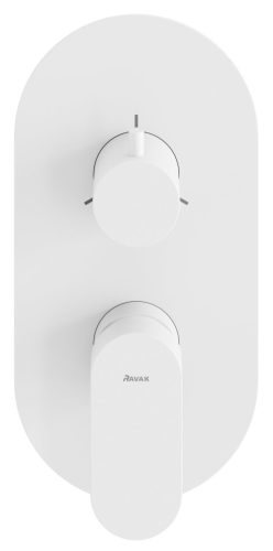 Ravak Eleganta falba süllyesztett csaptelep, háromutas, belső egység nélkülEL 068.10WV.O3.RB07F, White Velvet