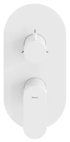 Ravak Eleganta falba süllyesztett csaptelep, háromutas, belső egység nélkülEL 068.10WV.O3.RB07F, White Velvet