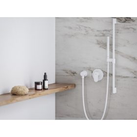   Ravak Eleganta falba szüllyesztett csaptelep, egyutas, belső egységgel EL 062.10WV.O1, White Velvet