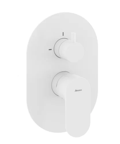 Ravak Eleganta falba süllyesztett csaptelep, kétutas, belső egység nélkül EL 065.10WV.O2. RB07E, White Velvet