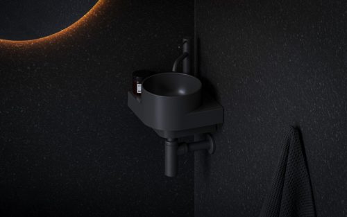 Ravak Espirit álló mosdócsaptelep 190 mm leeresztő nélkül ES 012.20BLM, matt fekete