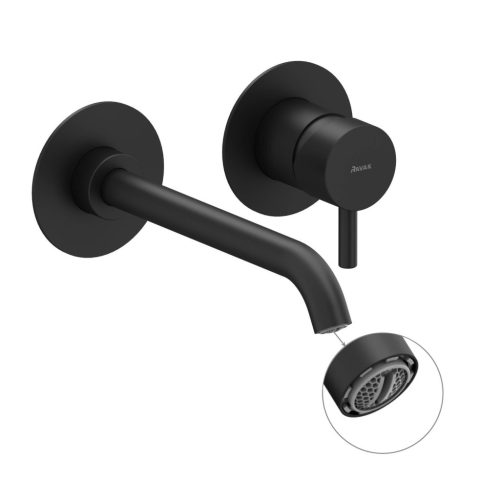 Ravak Espirit falba süllyesztett mosdócsaptelep belső egység nélkül ES 019.20BLM.O1.RB07B, matt fekete