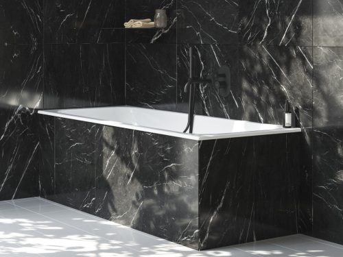 Ravak Espirit falba süllyesztet csaptelep, automatikus kétutas, belső egységgel ES 061.20BLM.O2, matt fekete