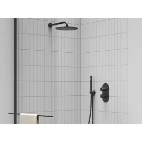   Ravak Espirit falba süllyesztett termosztátos csaptelep, kétutas, beslő egység nélkül ES 063.20BLM.O2.RB07C, matt fekete