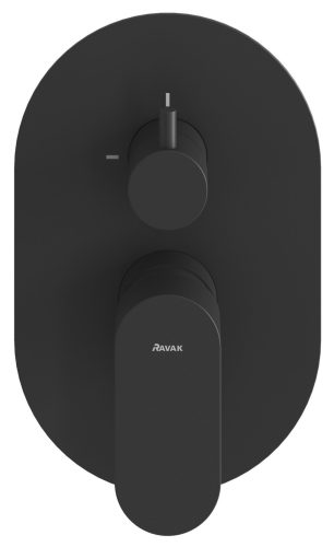 Ravak Eleganta falba süllyesztett csaptelep, kétutas, belső egység nélkül EL 065.20BLM.O2.RB07E, matt fekete